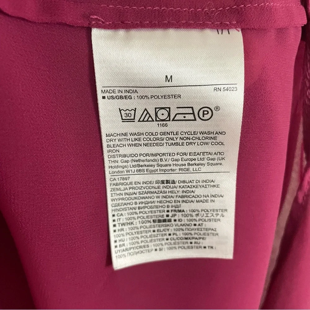 Banana Republic Sheer High Low Pleated Back Sleeveless Top - Picture 7 of 7